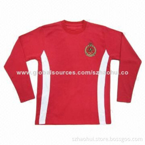 Women's long sleeve dry-fit sports t-shirt with embroidered logo, OEM custom orders are available